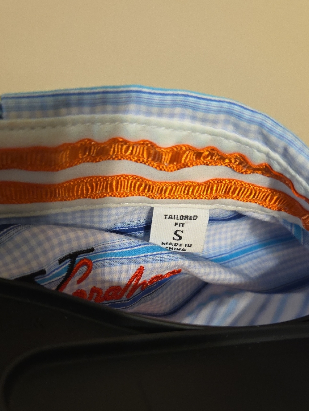 Robert Graham Men's Blue Long Sleeve Cotton Button Up Shirt Flip Cuff - Size S - Picture 13 of 16